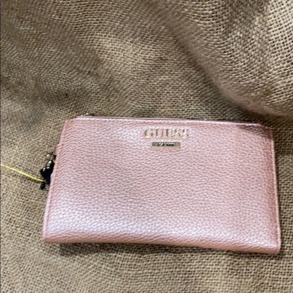Pink Metallic Guess Wallet NEW WITH TAGS